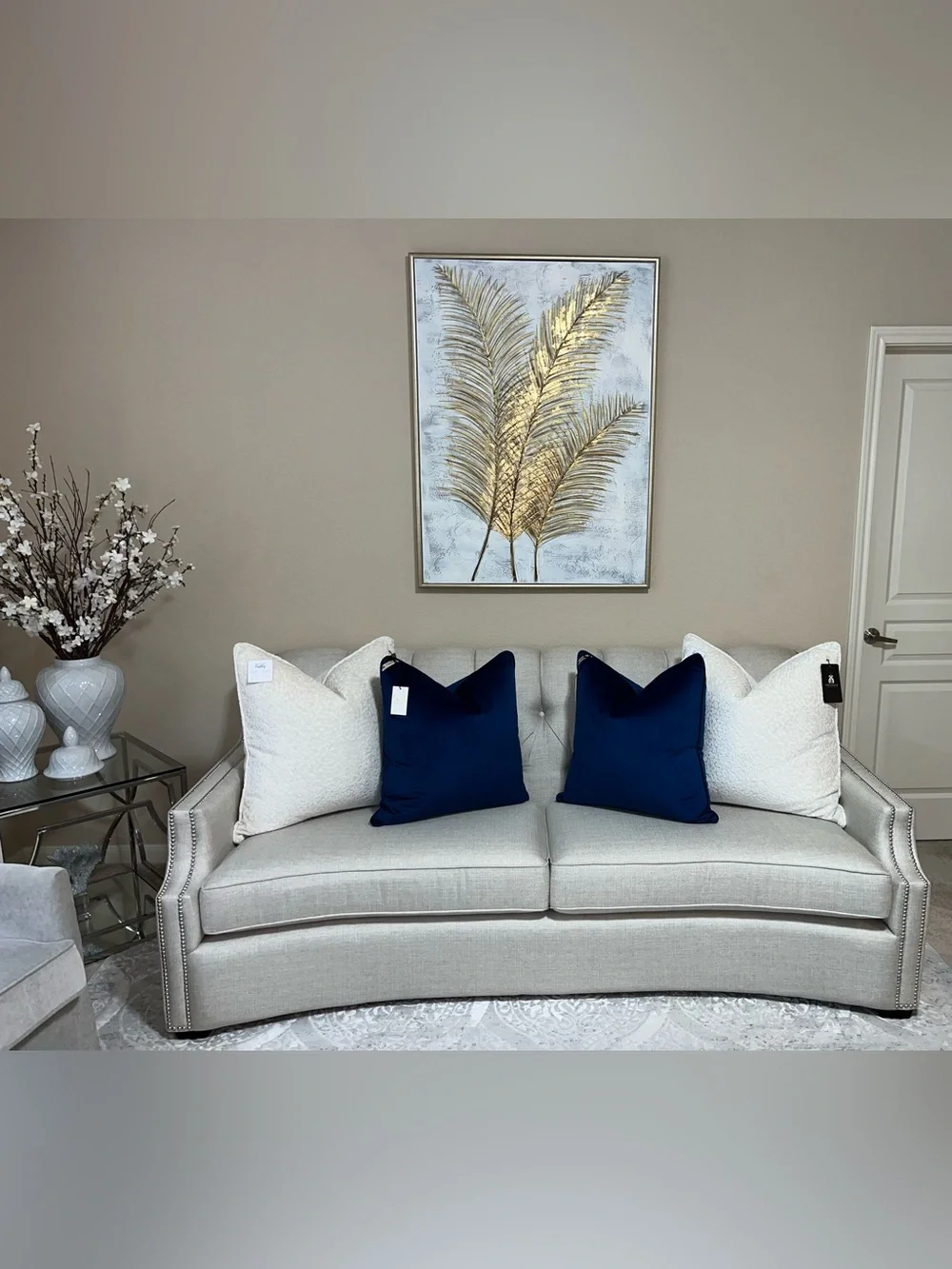 1-NWT CALLISTO HOME LUXURY BLUE VELVET DECORATIVE THROW PILLOW ( T1474F15)